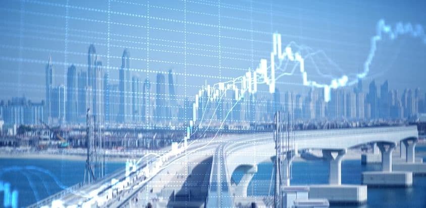 Dubai Marina, steigender Graph