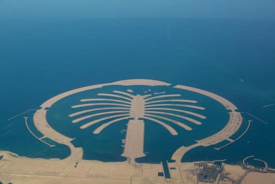Künstliche Insel Dubai Palm Jebel Ali.