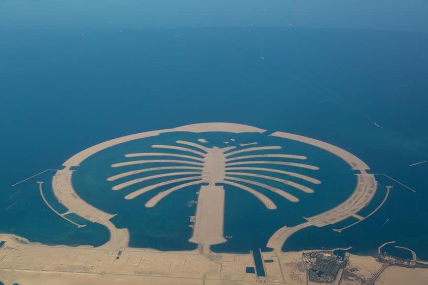 Künstliche Insel Dubai Palm Jebel Ali.