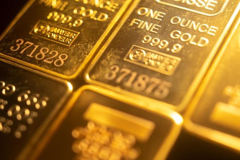 Investitionsgoldbarren mit 999,9 Reinheit.