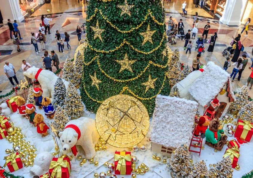 Weihnachtsansicht im Mall of Emirates.