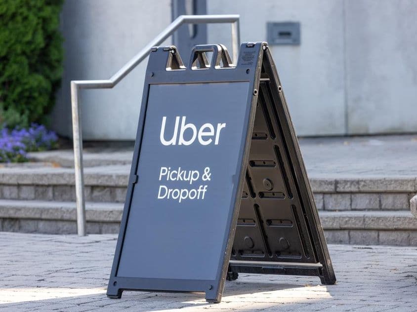 Uber-Passagierabholpunkt.