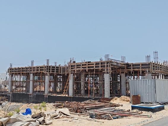 Dubai-Gebäude im Bau.