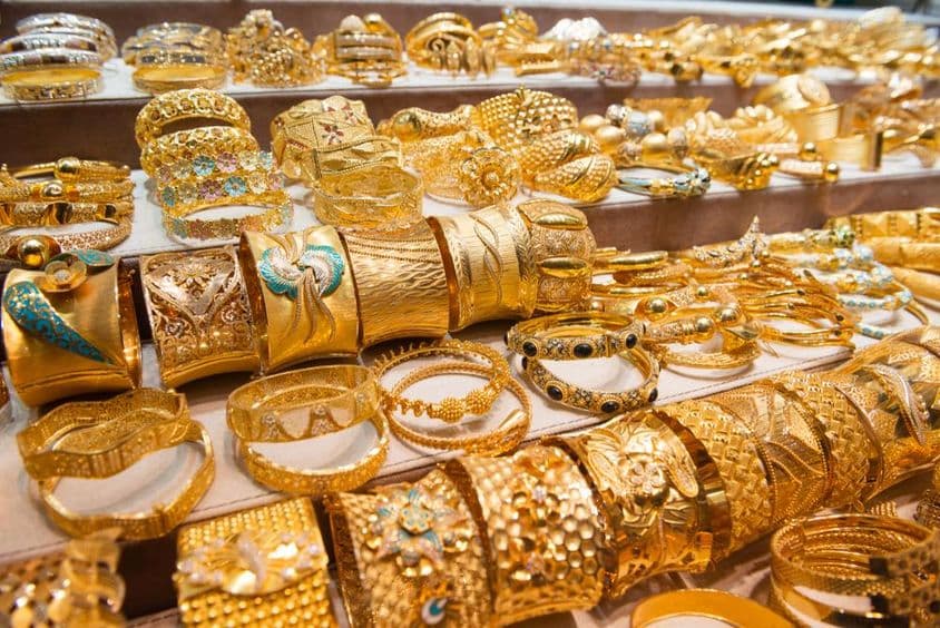 Gold im berühmten Dubai 'Gold Souk'.