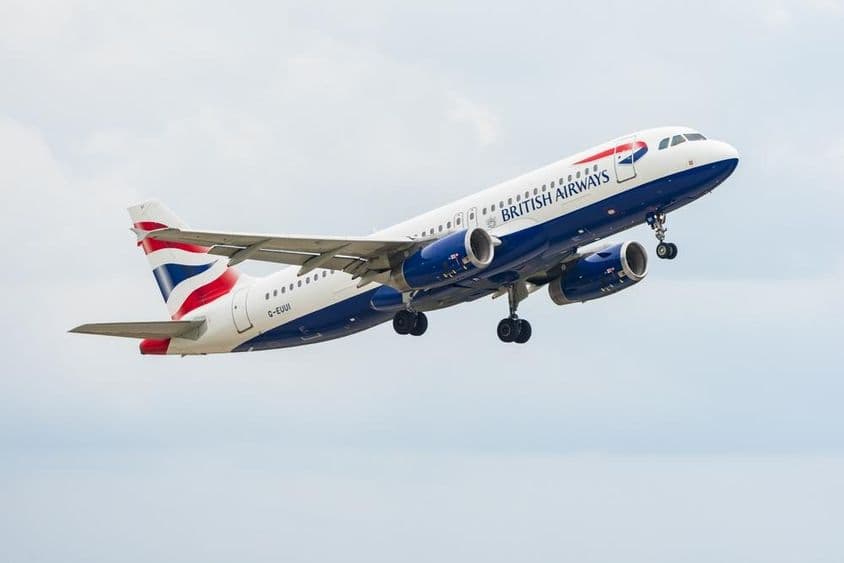 Eine British Airways Airbus A320-232 Passagiermaschine.