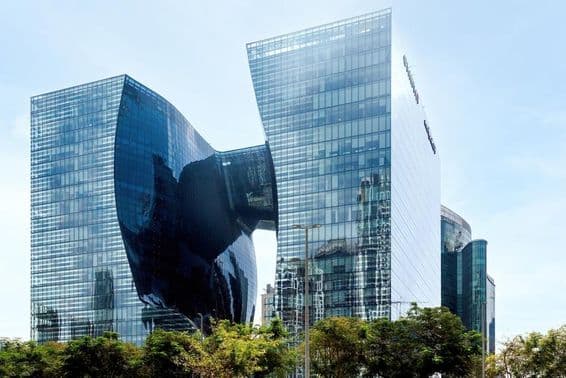 Der Opus Tower in Business Bay.