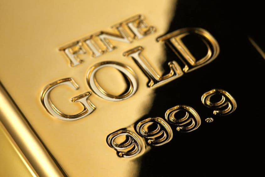 Gold mit 999,9 Reinheit.