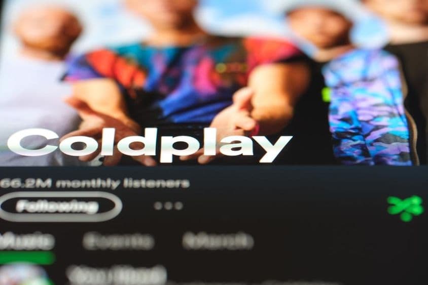Coldplay Spotify-Seite.