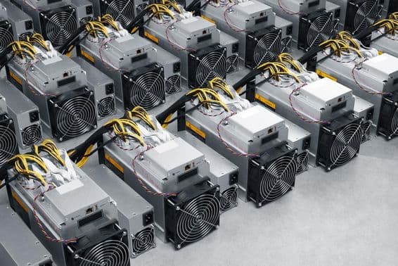 Bitcoin-Kryptowährungs-Mining-Maschine.