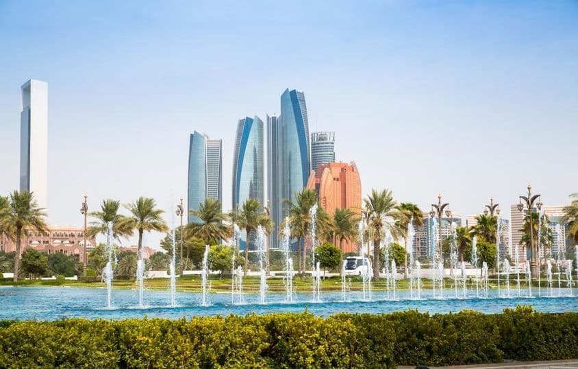 Vereinigte Arabische Emirate, Abu Dhabi Geschäfts- und Wohnzentrum.