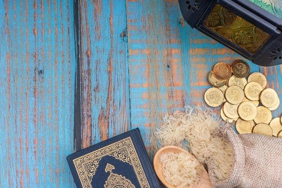 Zakat als eine Form der religiösen Pflicht beim Almosengeben.