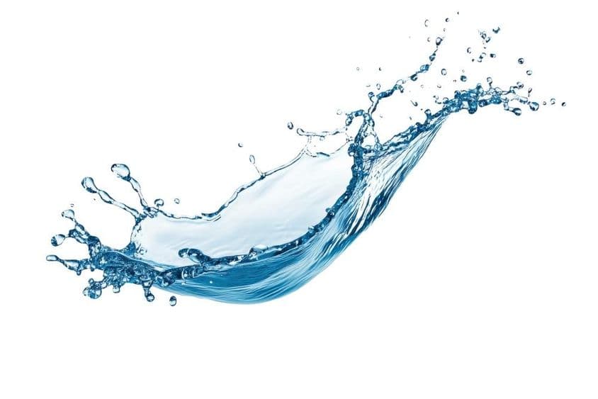 Spritzer von fließendem Wasser.