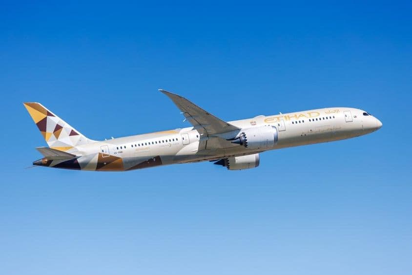Etihad Boeing 787-9 Dreamliner Flugzeug.