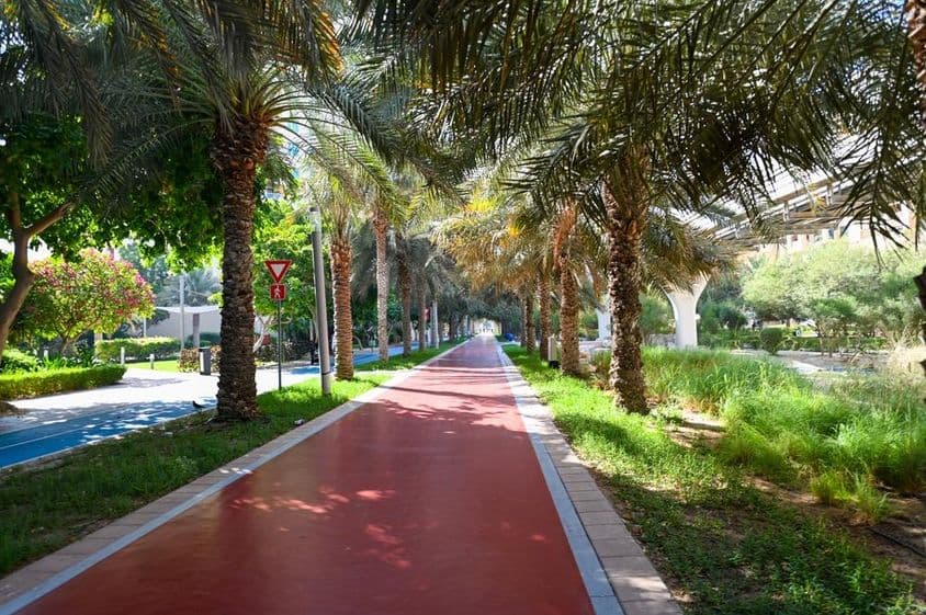 Dubai, Vereinigte Arabische Emirate, Etihad Park auf der Palm Jumeirah.