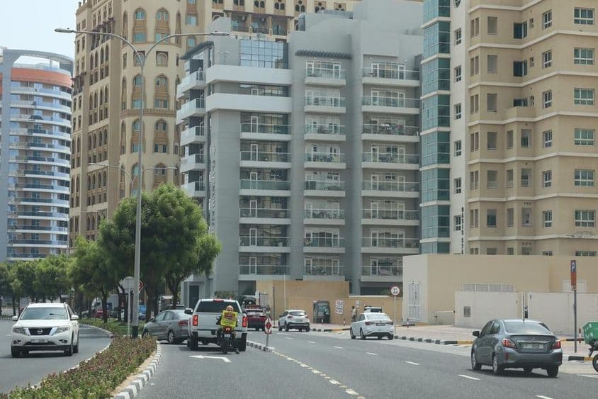 Straße in Silicon Oasis, Dubai.