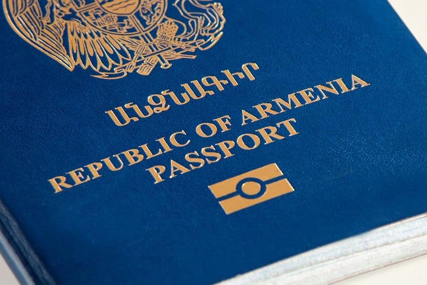 Biometrischer Reisepass der Republik Armenien.