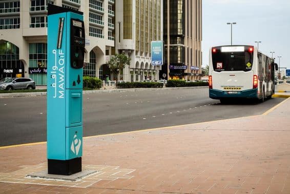 MAWAQIF-Parkticketdrucker in der Hauptstadt der VAE.