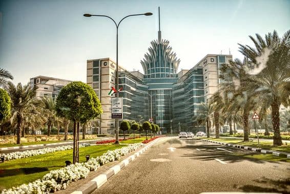 Die Silicon Oasis Gebäude sind das Zentrum von Dubai Academic City.