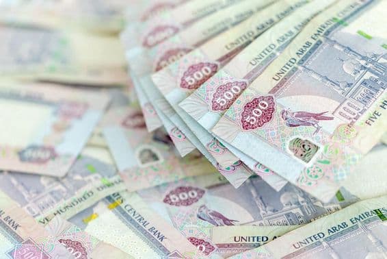 Vereinigte Arabische Emirate Dirham, fünf Hundert Banknoten.