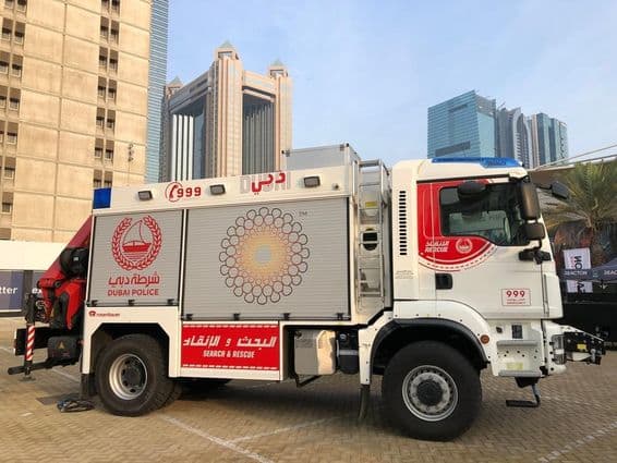 Feuerwehrauto in Dubai.