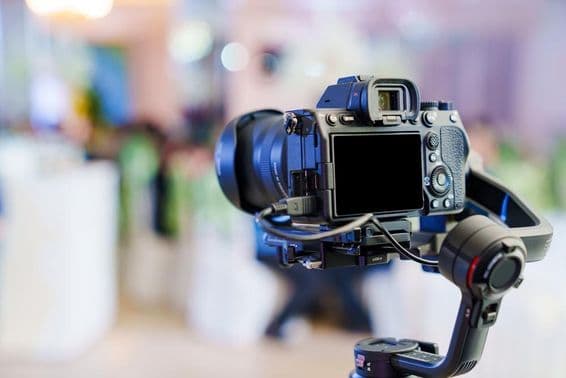 Eine professionelle Kamera.