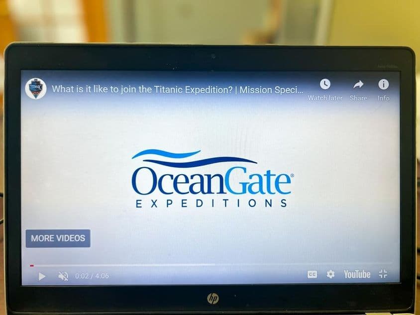 Das Oceangate-Expeditionslogo auf der Oceangate-Website.