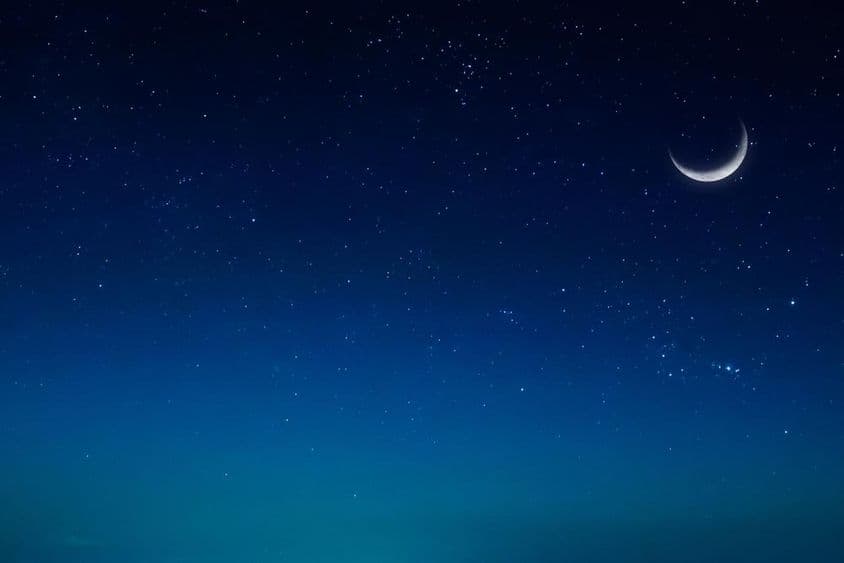 Ramadan Islamische Nacht mit östlichem Mond.