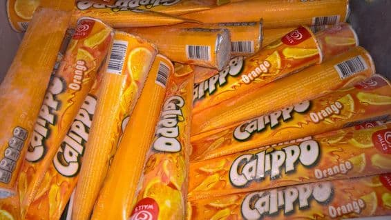 Calippo Eisstiele im Gefrierschrank in Dubai.