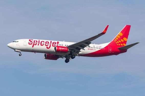Ein SpiceJet Boeing 737-800 Flugzeug.