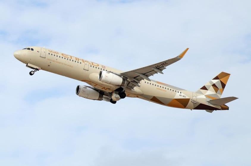 Airbus A321-231 - Etihad Airways startet vom Ben Gurion Flughafen.
