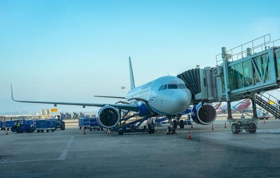 Indigo, Indiens größtes Billigfluggesellschaft mit 280 Flugzeugen.