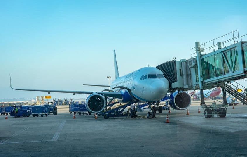 Indigo, Indiens größtes Billigfluggesellschaft mit 280 Flugzeugen.