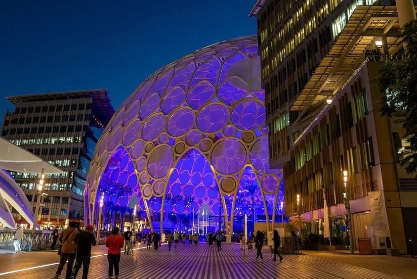 Kuppel der Expo City Dubai.