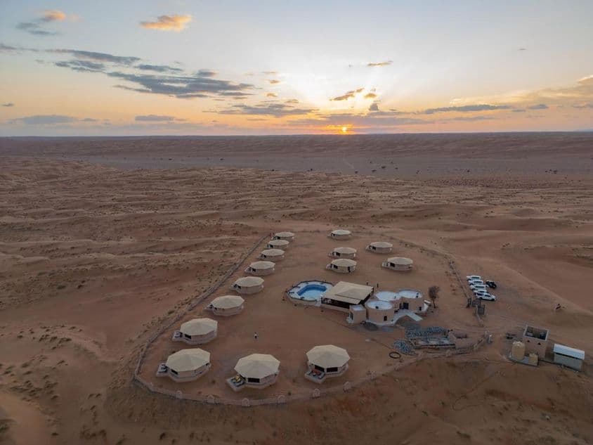 Luxuriöses Camping mitten in der omanischen Wüste.