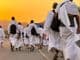 Viele Hajj-Pilger, die gehen.