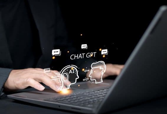 ChatGPT-Gespräch mit künstlicher Intelligenz.