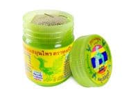 Grünes Glas des Hong Thai Kräuter-Inhalators.