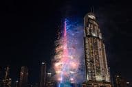 Burj Khalifa Feuerwerk am 31. Dezember 2023