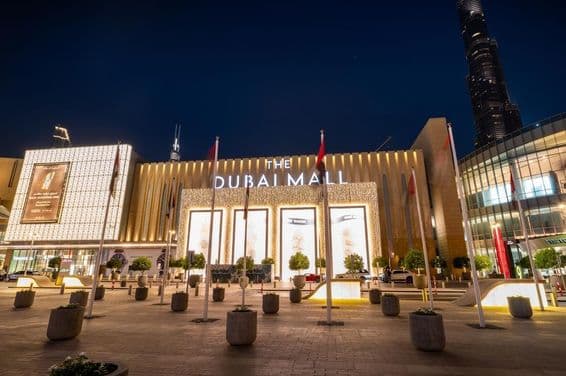 Die Dubai Mall, das weltweit größte Einkaufszentrum in den Vereinigten Arabischen Emiraten.