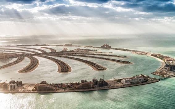Insel Palm Jumeirah in Dubai, Vereinigte Arabische Emirate.