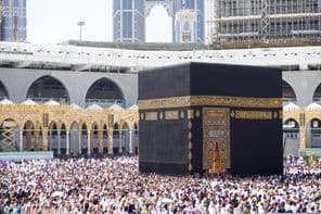 Mekka, Saudi-Arabien und die Kaaba.
