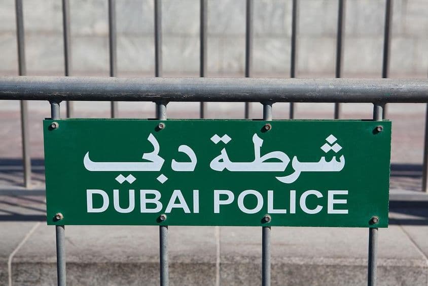Dubai Polizeisperre.