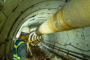 Unterirdische Tunnelinfrastruktur.