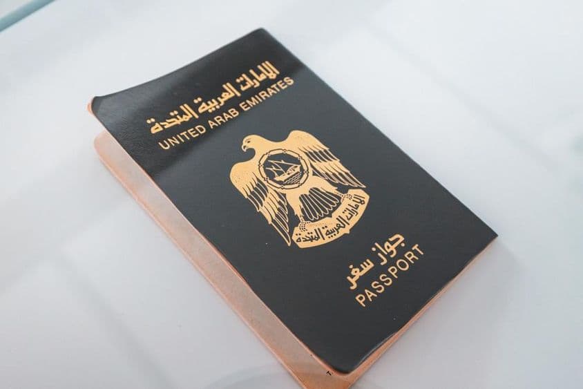 Der Pass der Vereinigten Arabischen Emirate.