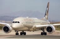Etihad Airways Boeing 787-9 Dreamliner auf der Rollbahn.