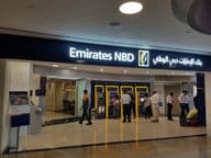 EMIRATES BANK Geschäft im Einkaufszentrum BurJuman, Dubai.