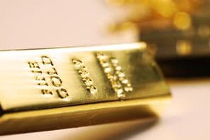 Goldbarren mit 999,9 Reinheit.