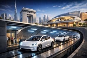 Dubai Loop mit Teslas.
