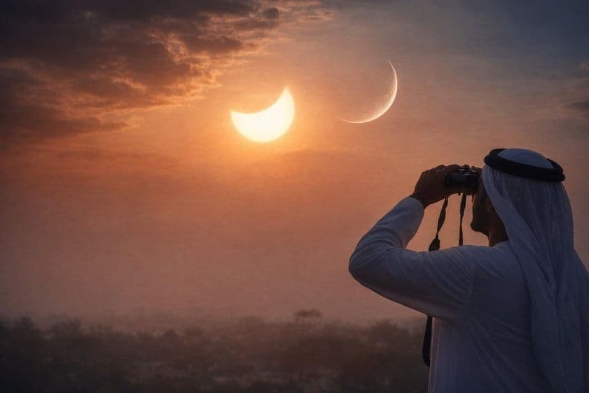 Gefährliche Halbmondbeobachtung.