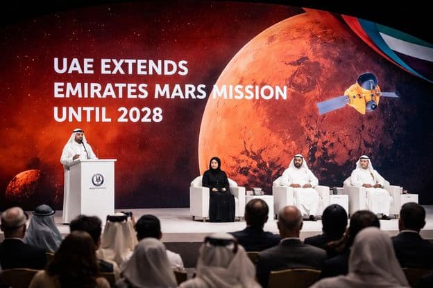 Die Mars-Mission der Vereinigten Arabischen Emirate geht bis 2028 weiter.
